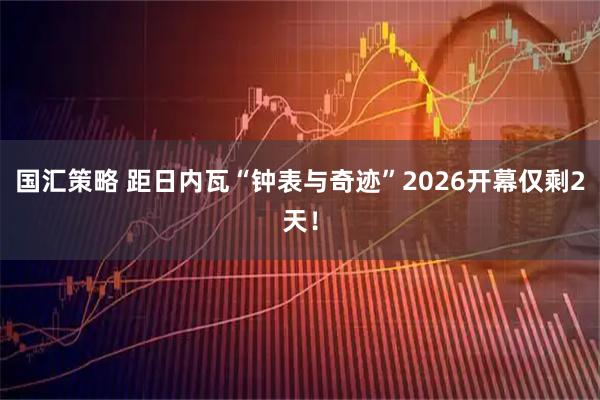国汇策略 距日内瓦“钟表与奇迹”2026开幕仅剩2天！